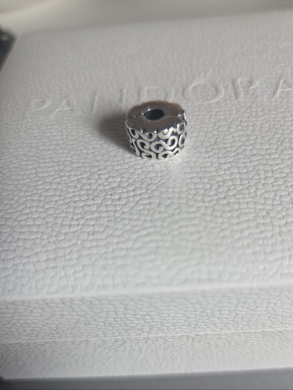 Pandora 2 Sterling Silver Filigree Bead Charm - Silver